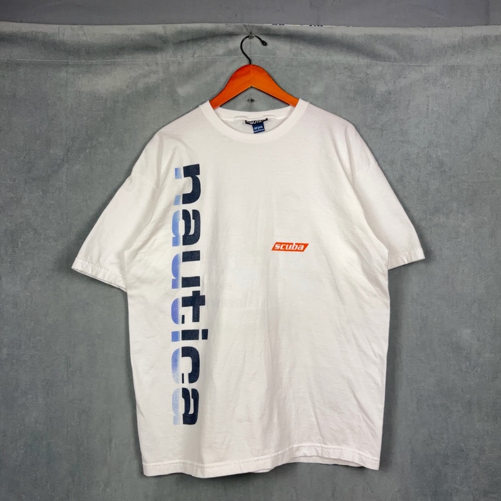 Vintage Nautica t shirt Mens Size Large Graphic Tee Scuba Nautical Made in USA